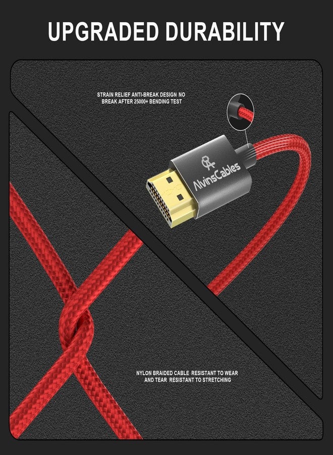 ألفينز كابلز كابلات ألفين 8K 2.1 Micro-HDMI إلى Full HDMI مضفر حلزوني 48 جيجابت في الثانية 8K@60Hz 4K@120Hz 240Hz لـ Atomos-Ninja-V لكاميرات Canon-R5C وR5 وR6 (من 18 إلى 28 بوصة) - Image 4